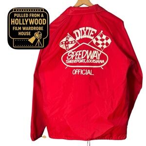 Dixie Speedway Motorcraft Ford Racing Red Windbreaker